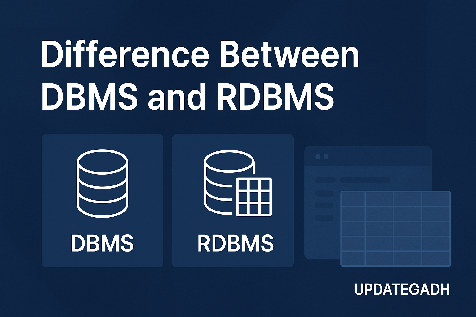 Difference Between DBMS and RDBMS
