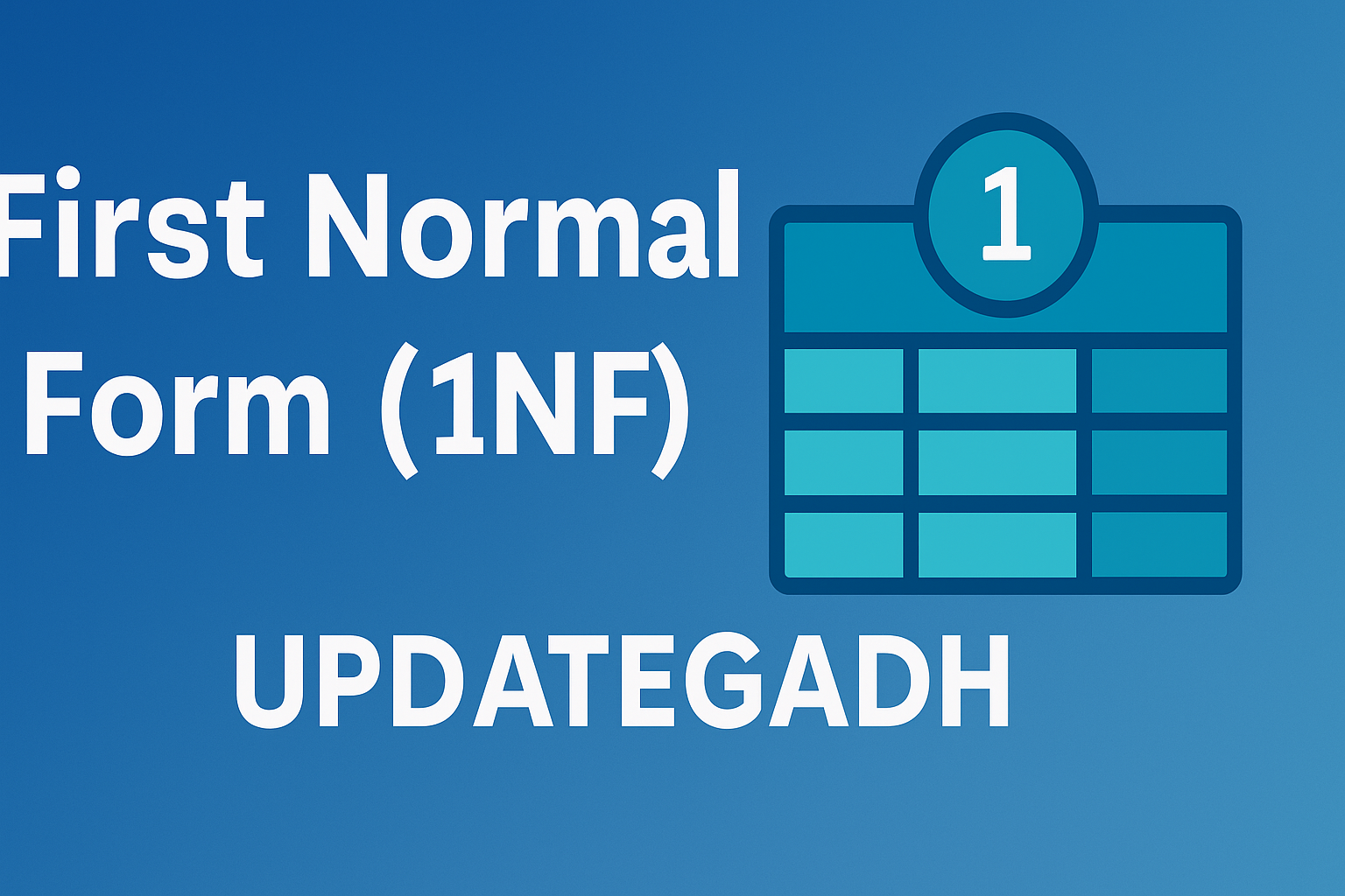 First Normal Form (1NF)