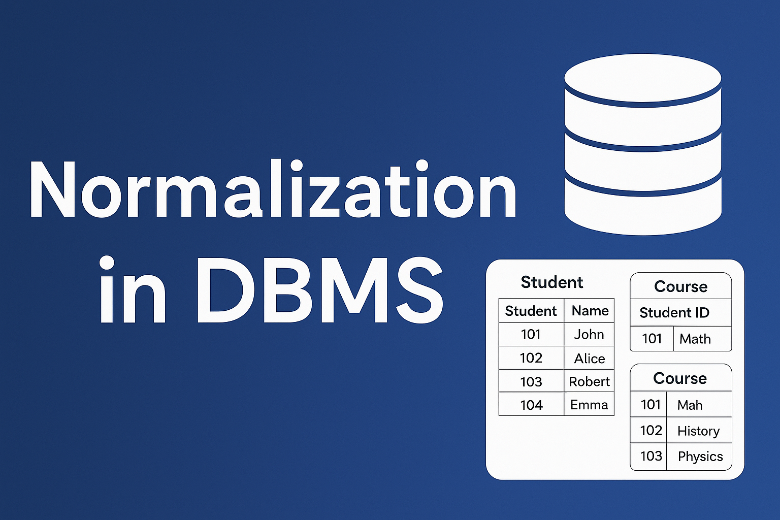Normalization in DBMS