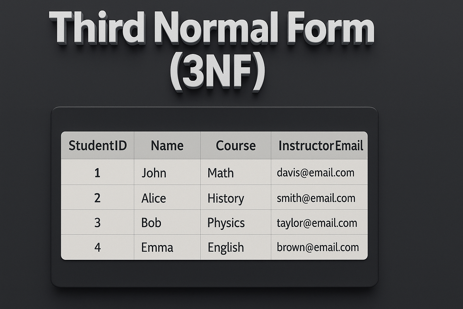 Third Normal Form (3NF)