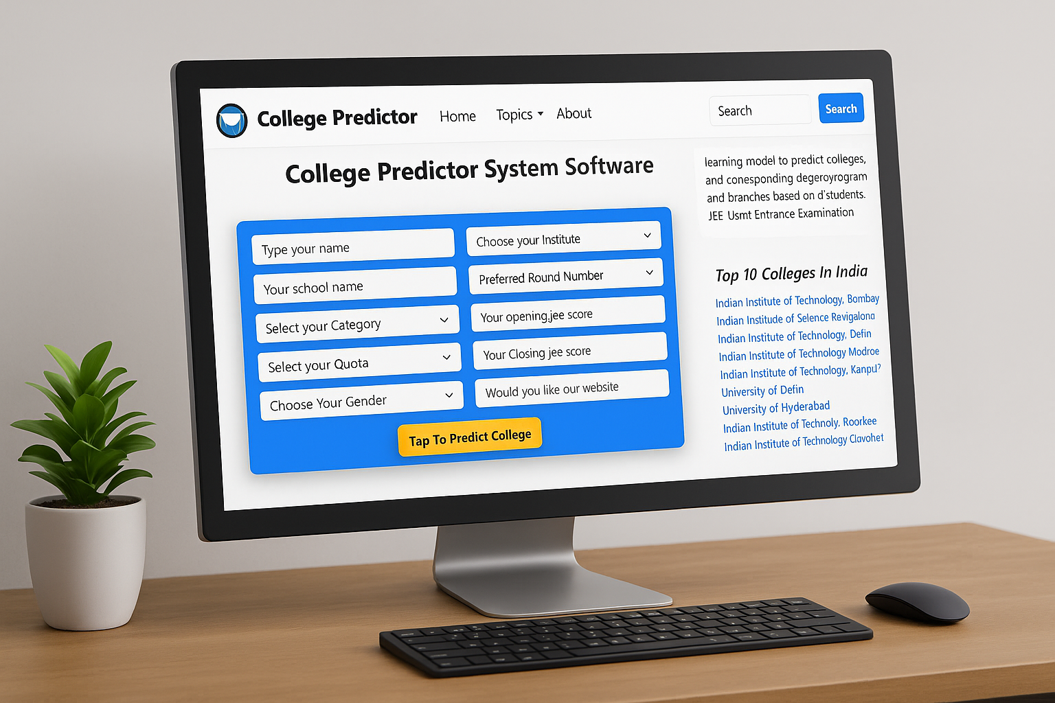 college prediction system using python