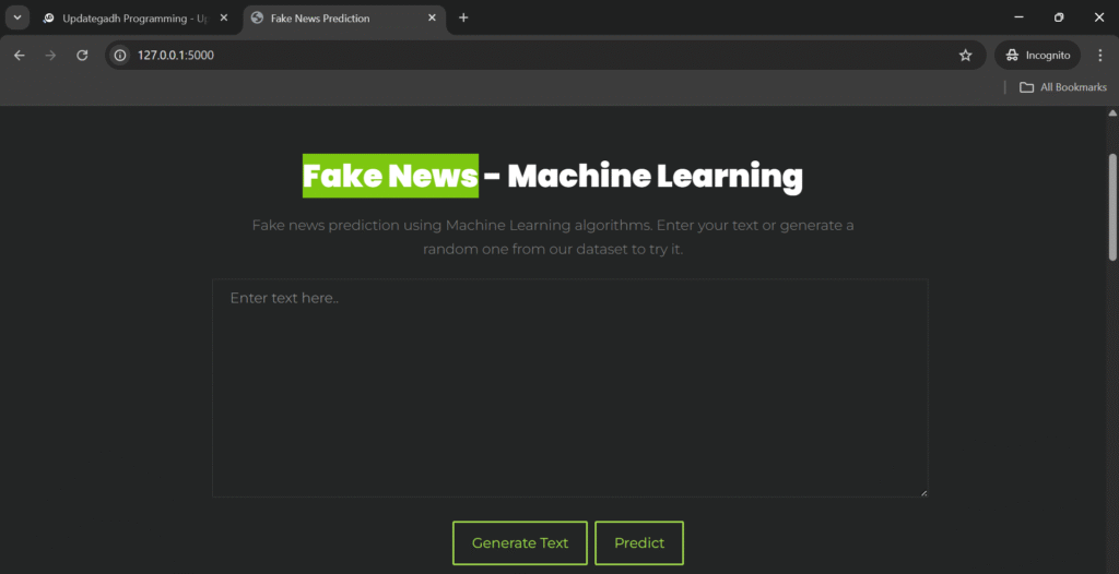 Fake-News-Detector-App-UPDATEGADH-1024x526 Best Fake News Detection App – Machine Learning and Flask Based Web Application