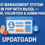 NGO Management System in PHP with MySQL — Donor, Volunteer & Admin Panels