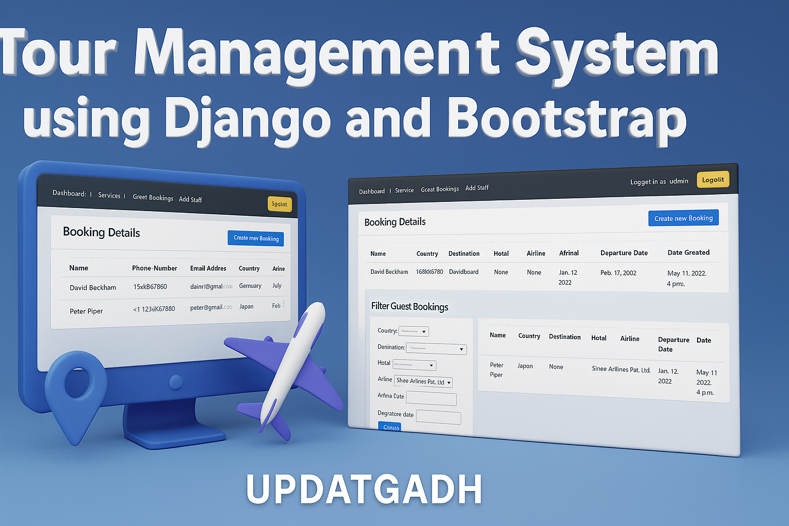 Tour Management System using Django and Bootstrap